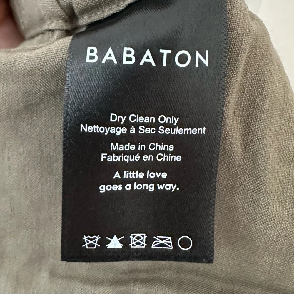 BABATON olive Errol linen pant